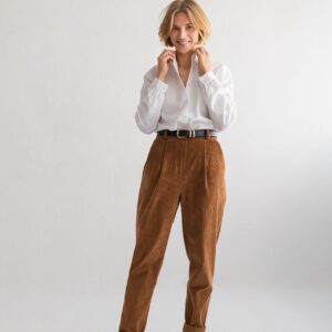 Spodnie sztruksowe rozmiar XS - Brown