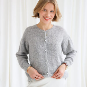 Baby Alpaca Kardigan Grey Melage