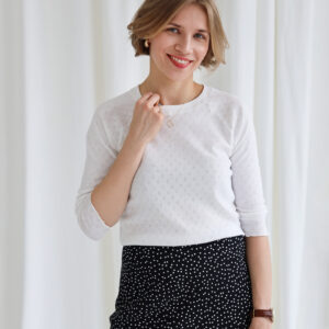 Ażurowy Longsleeve Ecru